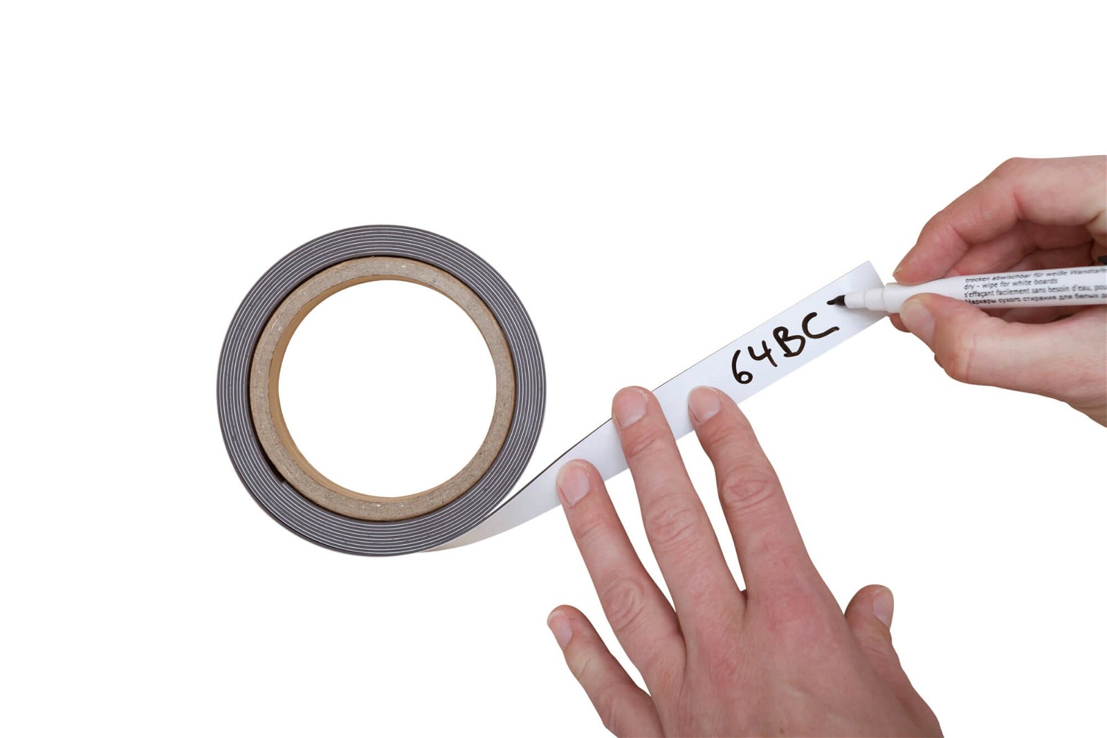 Kennzeichnungsband magnet- haftend, 3 m x 20 mm x 1 mm, weiß