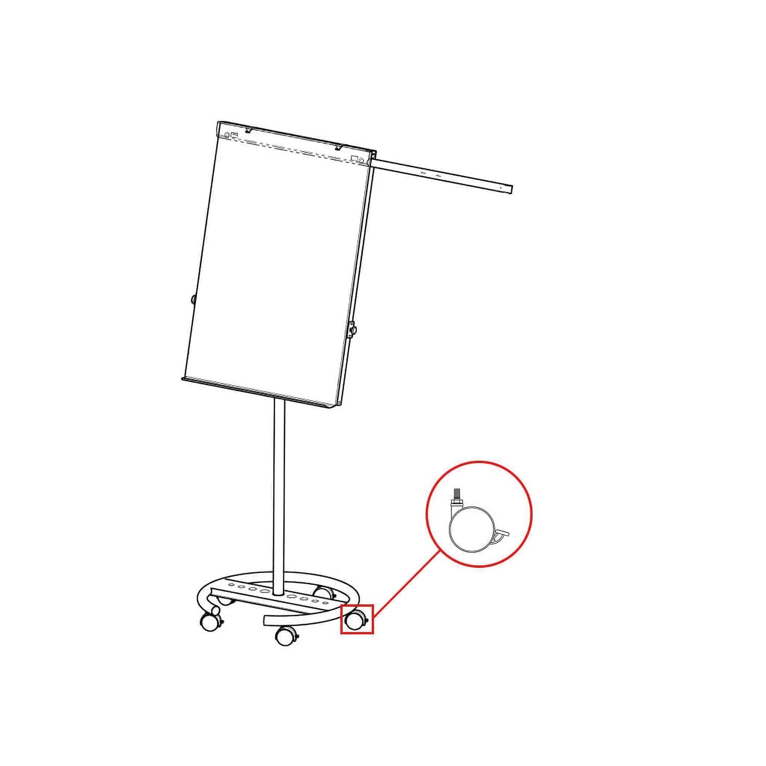 Castors for flipchart MAULoffice, round base