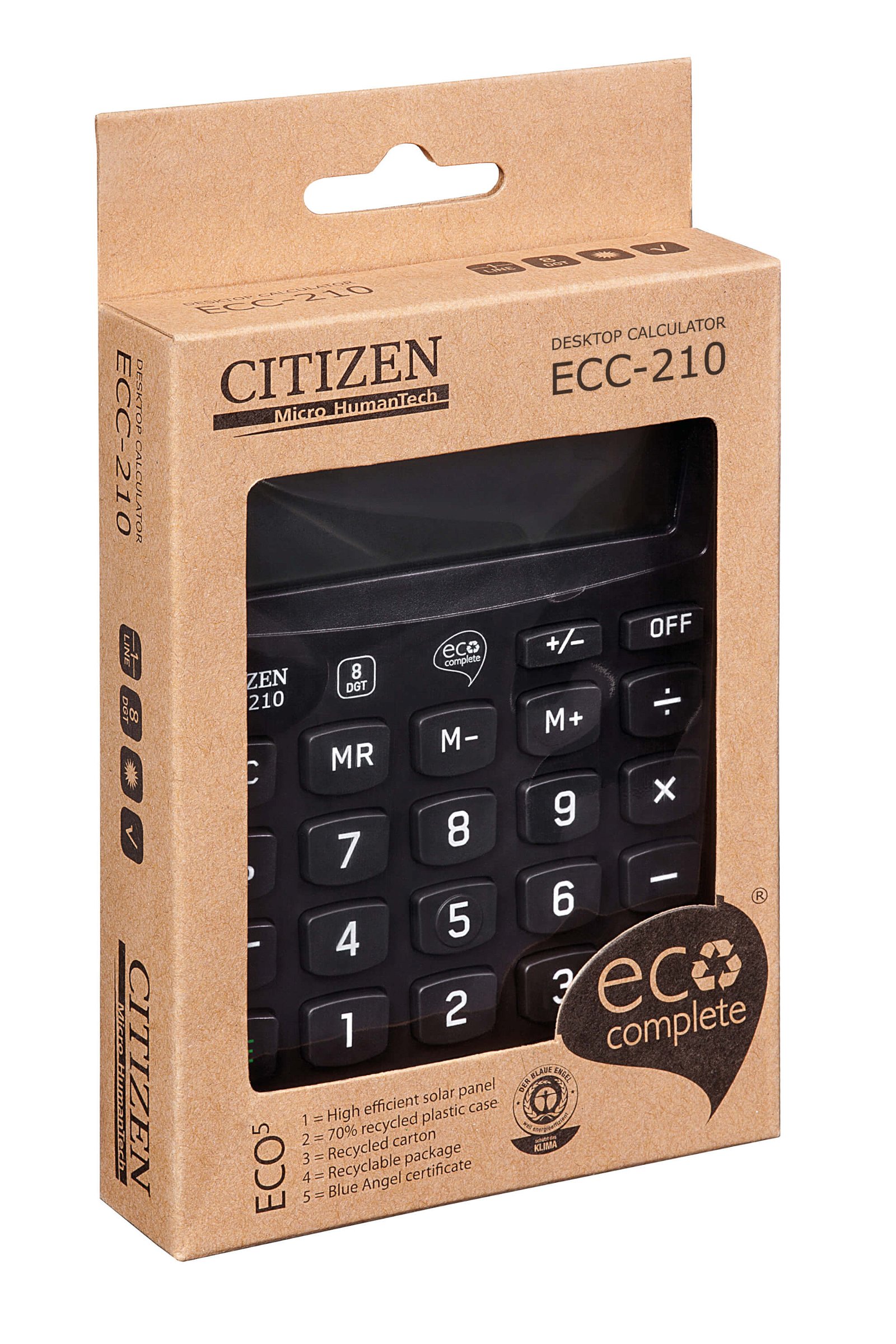 Tischrechner ECC 210 Eco, schwarz