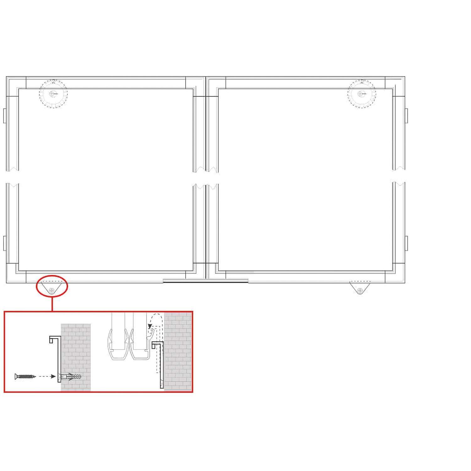 Wall clip for whiteboard folding boards MAULpro