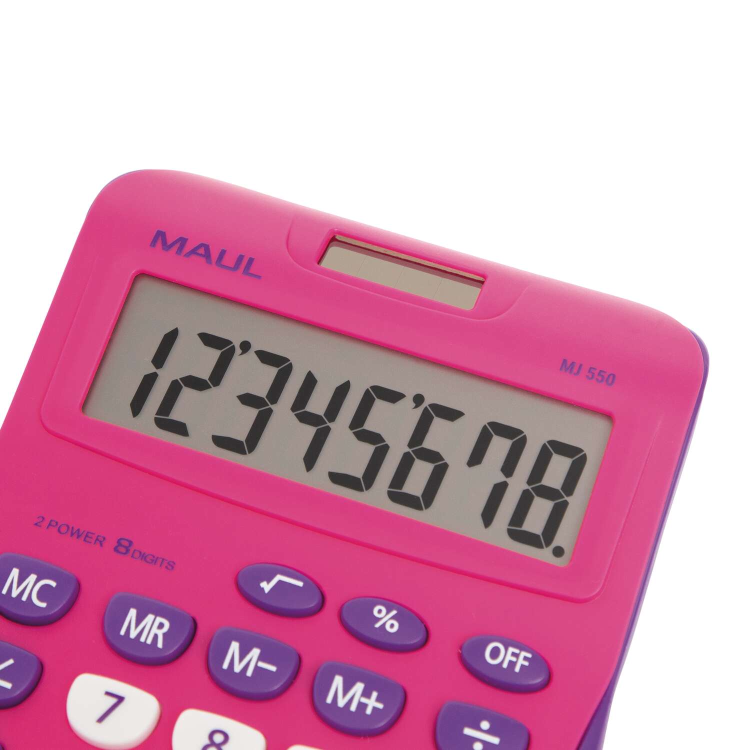 MAUL Desktop Calculator MJ 550 Solar Battery 1-line, 8 digits pink