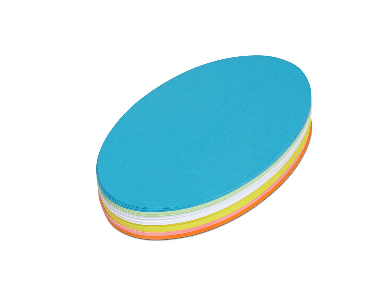 Moderationskarten oval, 11 x 19 cm, 120 St./Pack, farbig sortiert