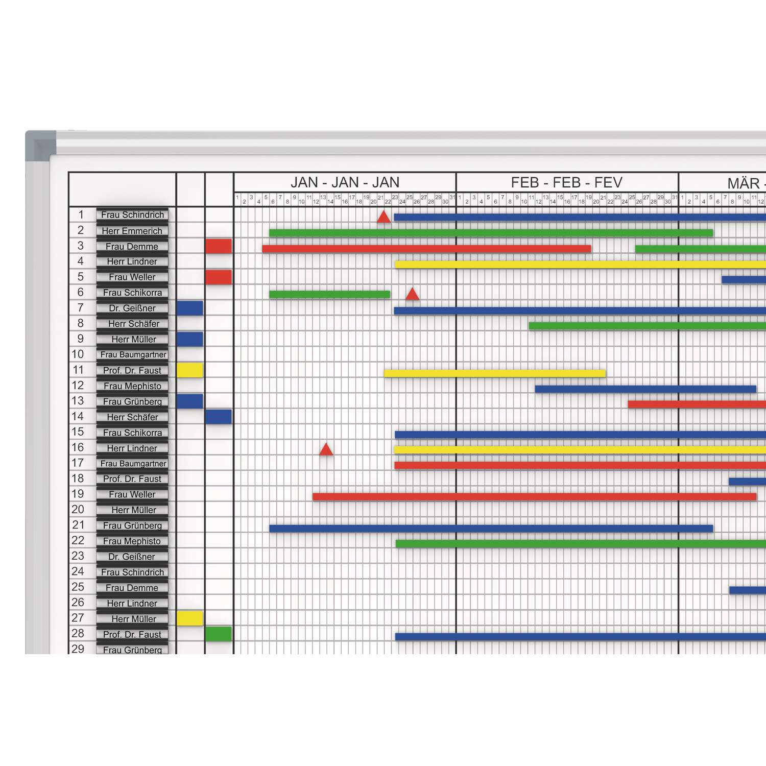 Yearly planner MAULstandard, 90x120 cm, 2x6 months