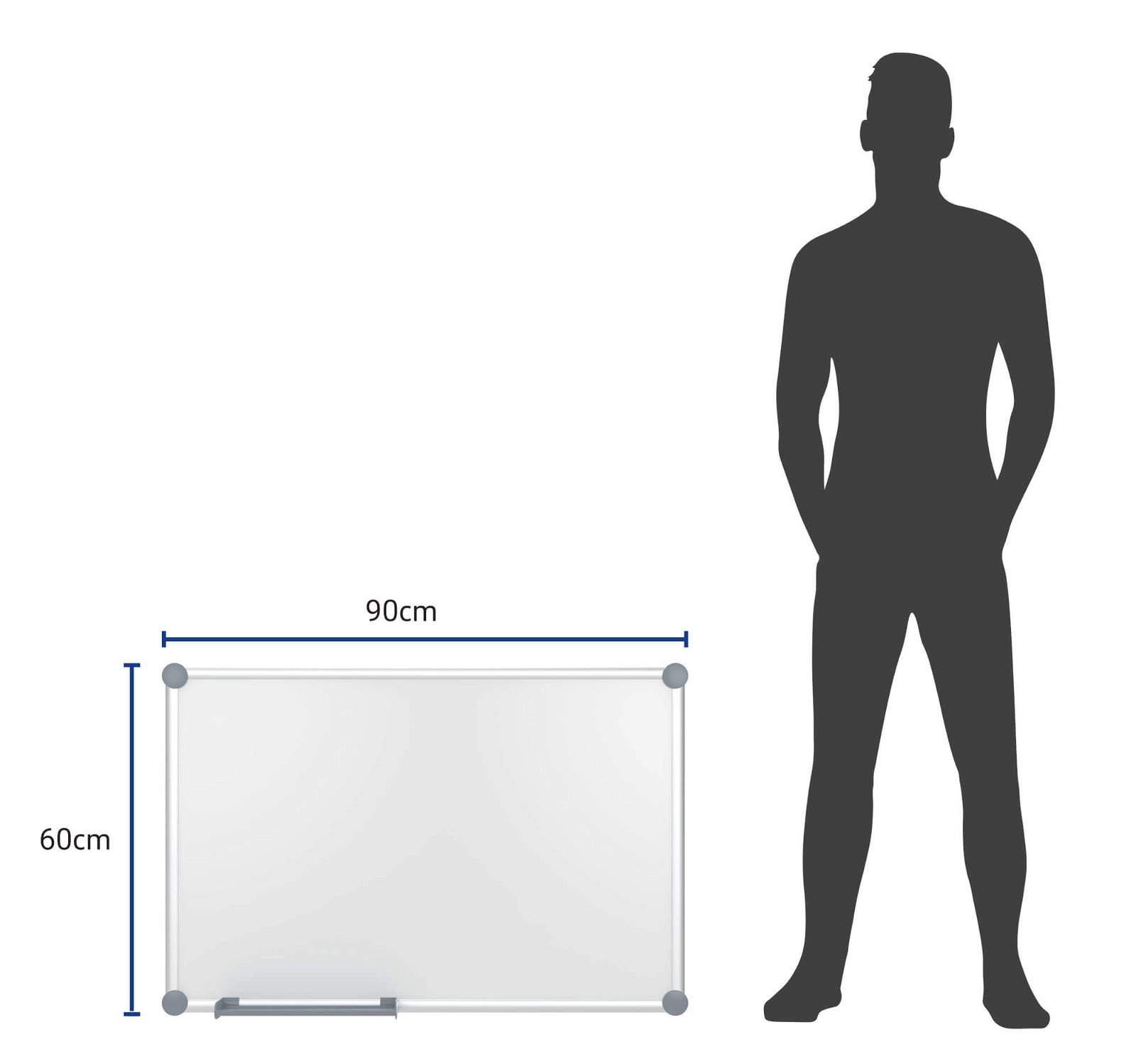Whiteboard 2000 MAULpro, 60x90 cm, grau
