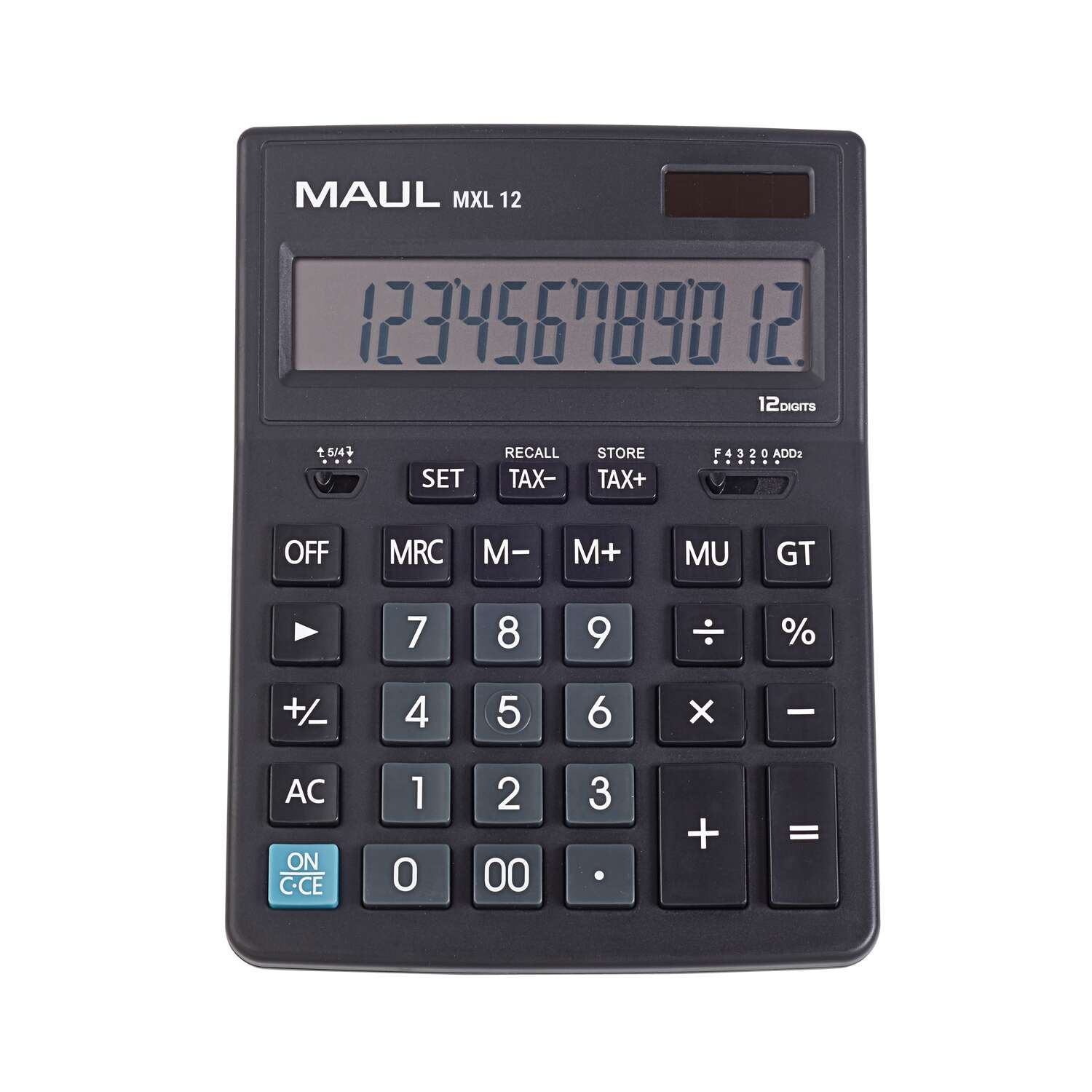 MAUL Desktop Calculator MXL 12 Solar Battery 1-line, 12 digits black