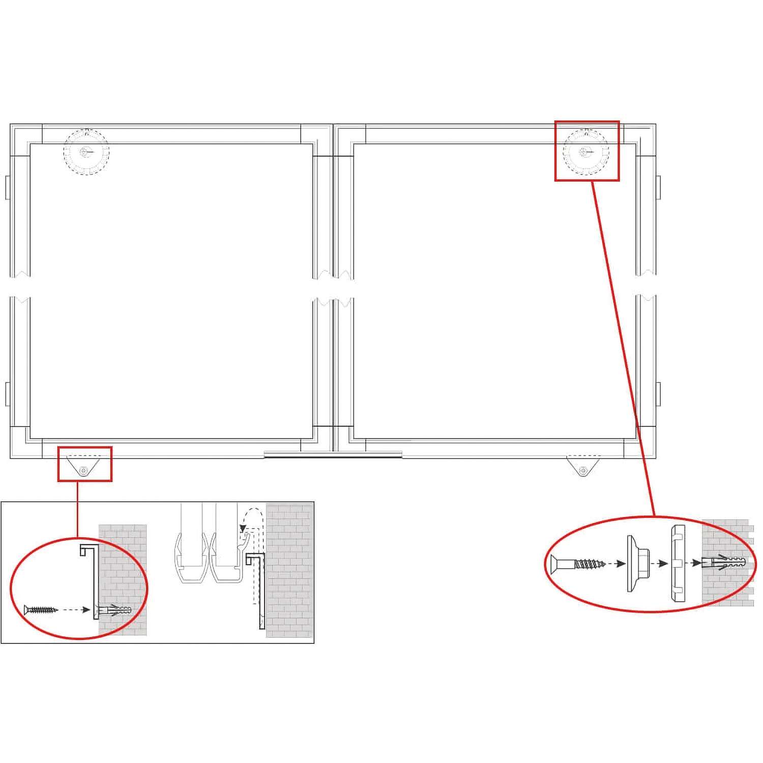 Mounting bag for whiteboard folding board MAULpro