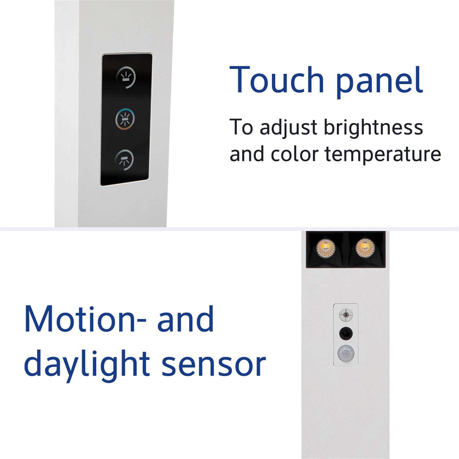 LED-Standleuchte MAULsirius colour vario sensor, dimmbar