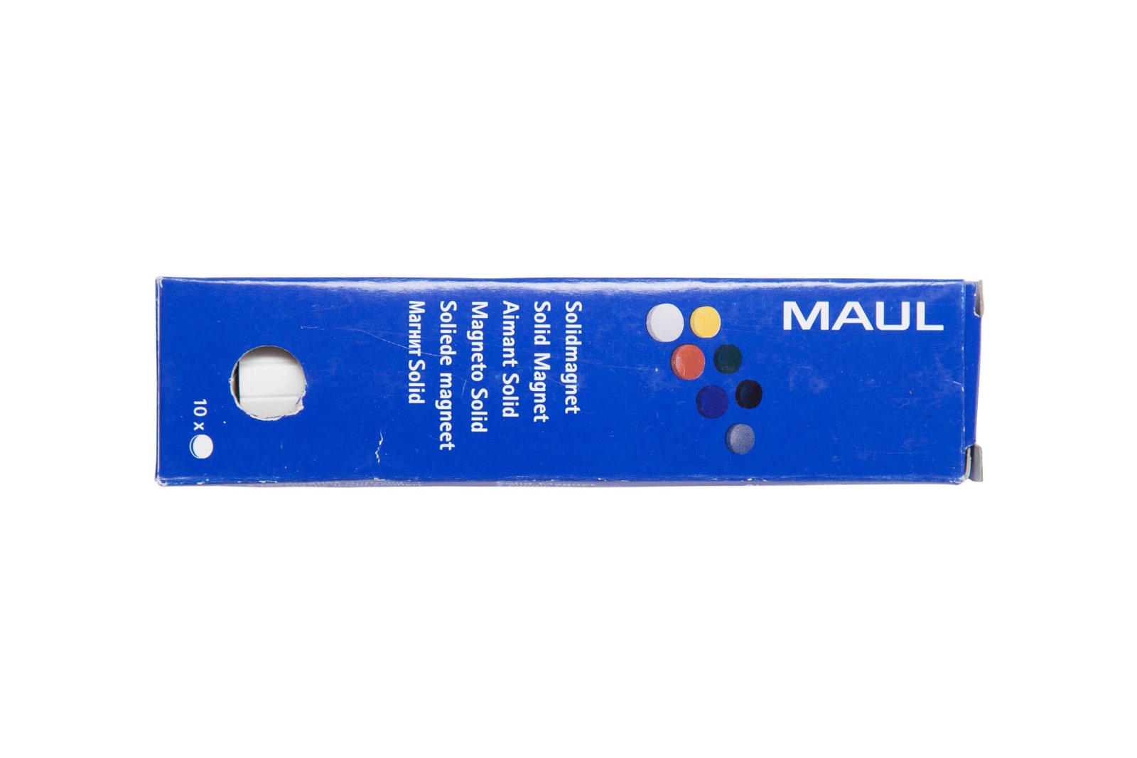 Magnet MAULsolid Ø 38 mm, 2,5 kg Haftkraft, 10 St./Ktn., weiß