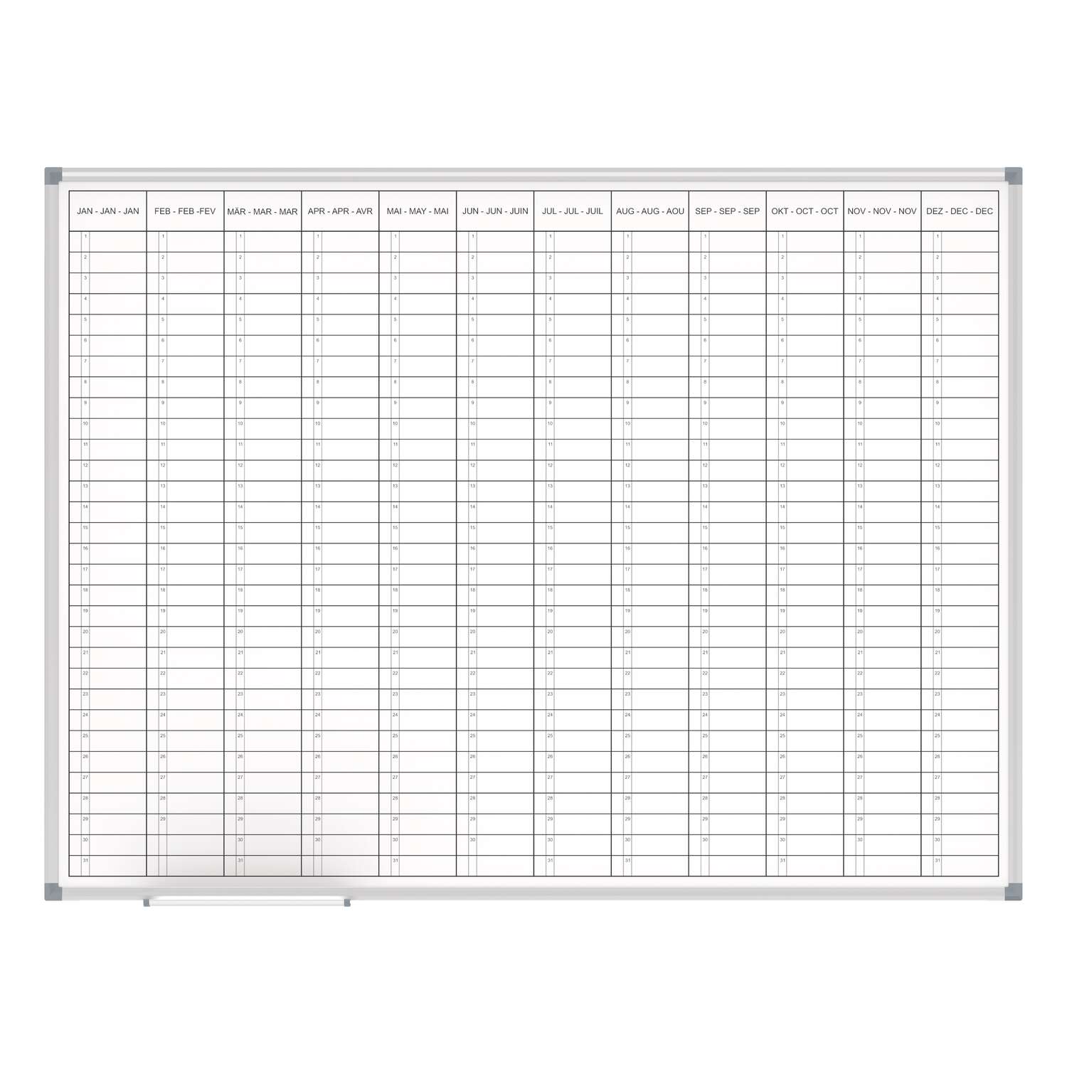 Yearly planner MAULstandard, 90x120 cm