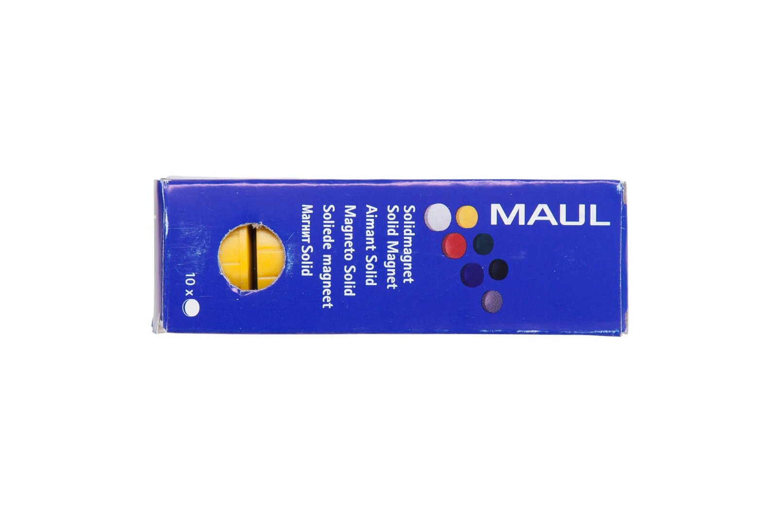 Magnet MAULsolid Ø 32 mm, 0,8 kg Haftkraft, 10 St./Ktn., gelb
